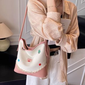 Large Capacity Womens Shoulder Bag 2025 New Style Student Commuter Crossbody Bag Underarm Bag Versatile Casual Bucket Bag