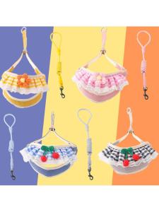 Summer Cartoon Cherry Flower Pet Leash Dog Harness Anti-Escape Cat Leash Small Dog Supplies Polyester Stretchable Leash