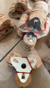 MJ Pelampung Kaki 3 Bahan Kayu Apung Sembahyang Pcs / Pelampung Minyak Lilin untuk Restoran