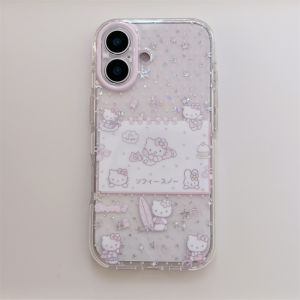 Moetch | Cute 3D Cartoon Hello Kitty Phone Case For iPhone 18 17 16 15 Pro Max With Wrist Strap Shockproof Y2K Soft Cover