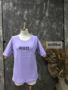 ATASAN WANITA BLUS KATUN RIB 19601-J KIMONO BORDIR LENGAN 3/4 LD 90 FIT S-M BISA COD