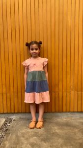 Dress Flora Hooneybee Dusty Pink 1 sampai 5 Tahun Baju Anak Perempuan