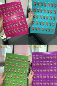 สติ๊กเกอร์ติดขวดเครื่องดื่ม สติ๊กเกอร์PP กันน้ำ ขนาด 2.5x4.8cm 34ดวง A4