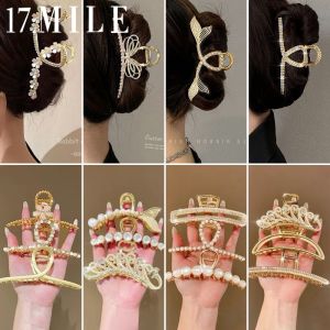 17 ไมล์แฟชั่นปลาหางดอกไม้ผีเสื้อผมกรง คลิปคริสตัลมูกซิลเวอร์โกลด์กิ๊บสำหรับผู้หญิง 17 ไมล์