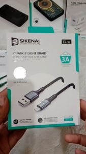 Kabel Data SIKENAI SX-9L Lightning Cable Data Fast Charging Braided Nilon Cable