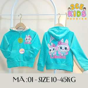 áo khoác kuromi cho bé gái màu hồng dễ thương size từ 12-45kg