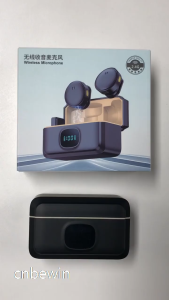 Mini Wireless Microphone with Wireless Charging Case Clear Audio Reception 2.4GHz Wireless Microphone Transmitter and Receiver