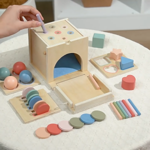 Montessori 4-in-1 Wooden Sorting Box | Fun Multi-Play Learning for Kids | Early Education Toy | Toddler Activity