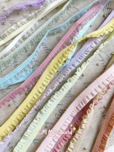 Xiaoma Home High Quality 6mm Ultra-Thin Encryption Stretch Tree Fungus-like Lacework BJD Baby Clothing Accessories DIY Ruched Ruffles