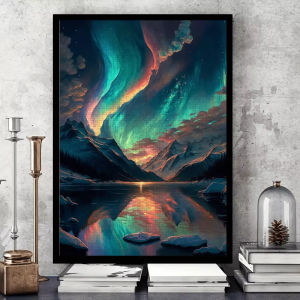 1000pcs Jigsaw Puzzle for Adults & Families - Northern Aurora Borealis Large Wall Art with 1000pcs Challenging 5D Color Puzzle