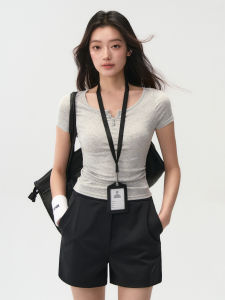 JUZHONGDEYAOJING | V-neck Yoga Running Training Sports Top