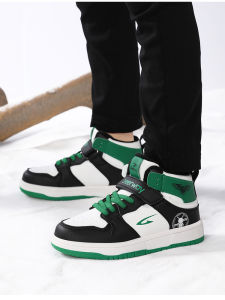 Deerway Winter Childrens High Top Waterproof Sports Shoes Fleece Lined Leather Face for Boys And Girls Toddler And Kids