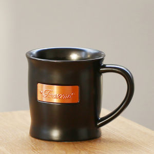 Large Ceramic Mugs Original Handmade Engraved Copper Inlay Coffee Cups American Style Adult Use Customizable Mark Cups