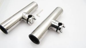 เส้นใยซื้อขายชุดที่ยึดบนคันเบ็ดแคลมป์ยึดสแตนเลส316 2ชิ้นสำหรับเรือขนาด 22 ~ 26มม รางท่อขนาด 7/8 ถึง 1 ราคาพิเศษ