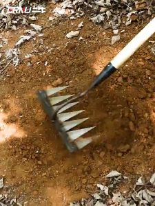 New 7ฟัน คราด คราดเหล็ก คราดหญ้า ทนทาน! คราดถากหญ้า คาดหญ้า คราดเหล็ก คาดหญ้าเหล็ก คราดมีด้าม ใช้ขุดดิน ขุ่นถางหญ้าดายหญ้า