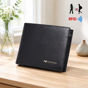 VOCOAL Fashion Short Wallet RFID Anti Theft Brush Retro Wallet Business Wallet PU Wallet Multi-Card Position Wallets Travel Purses Zipper Coin ID Credit Cards Holders