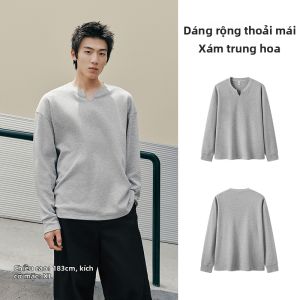 Semir | Áo Thun Dài Tay Cổ V Đơn Giản Thu