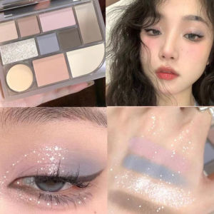 C.three Ten-color Eyeshadow Palette Tea Brown Earth Tone Powder Blusher Highlight Integrated Palette
