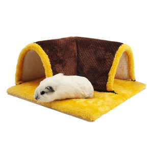 Warm Guinea Pig Hideout Tunnel Bed Soft Removable Guinea Pig Tunnels And Tubes for Cage Guinea Pig Hides Fleece For Rat Sturd