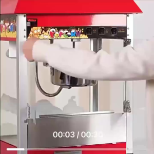 LENODI Fully automatic electric popcorn machine 8 ounces large capacity high efficiency non-stick pot.