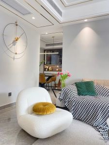 Pear Chair Scandinavian Cashmere Lazy Sofa Tatami Small Apartment Bedroom Living Room Recliner Ins Style Single Sofa