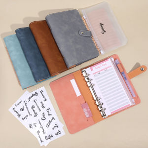 【Free Shipping】Soft Leather Loose-leaf Notebook Family Bookkeeping Book Multi-functional Storage Book Detachable Binder Zipper Bag
