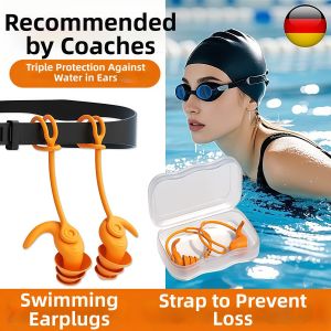 Waterproof Professional Adult Non-Sound-Blocking Earplugs For Preventing Swimmers Ear