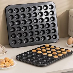 48 Holes Mini Round Muffin Cake PanMini Round Muffin Cake Pan / Carbon Steel Mini Cake Mould / Mini Cake Cup