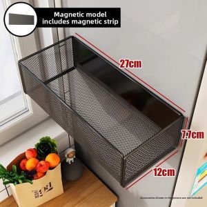 WANYU | Magnetic Wall Mounted Storage Rack No Drilling Required