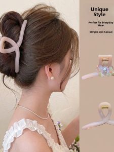 MENGWU | Elegant Pink Acrylic Hair Clip Large