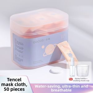 Disposable Compressed Facial Mask Sheets Silk Cloth Pure Cotton Hydrating Therapy Beauty Salon Special Use 50 Pieces Set