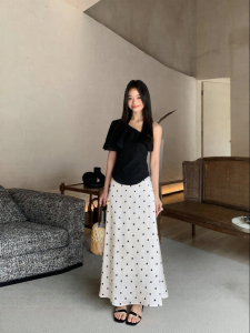 ALOHA LU | Chân Váy Xòe In Đốm Nét Hoài Cổ Mùa Hè