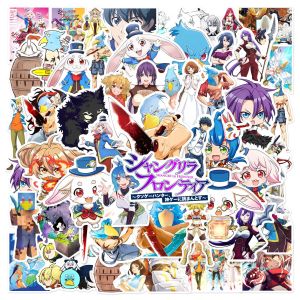 Bandai | Bộ 50 Miếng Dán Anime Shangri-La Frontier Doodle Chống Nước Cho Đàn Guitar Điện Thoại Cốc Nước Laptop Ván Trượt - DIY PVC Sticker Pack