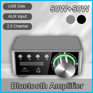 HiFi Audio Amplifier Bluetooth 5.0 Digital Amplifier Mini Stereo Amplifier For Home Car Modification USB TF Card AUX Playback