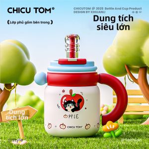 CHICU TOM | Straw Insulated Mug Female Office