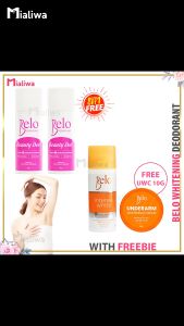 B1T1 Belo Intense White Deodorant & Beauty Deo Roll On Antiperspirant Whitening Deodorant Pampaputi Non-Sticky Armpit Underarm Deo Cream Deonat Spray Glutathione Niacinamide Moisturizing Dark Spot Sweat Body Odor Control Germ Protection For Men & Women