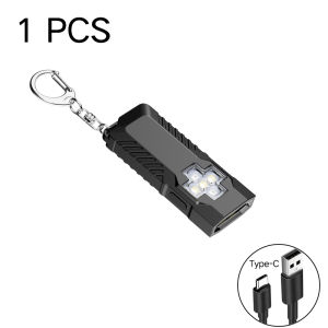 New Mini High-Brightness Work Light Keychain Flashlight Pen Clip Design with USB Fast Charging and Portability