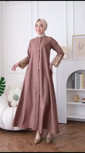 GAMIS TOYOBO TERBARU 2024 BORDIR KOMPUTER GAMIS ASMA