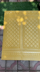 Wallpaper 3D Foam Jumbo 90 x 70 cm Motif Pintu Jati Sultan Sticker Hiasan Dekorasi Dinding