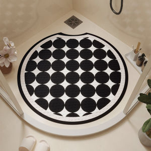 Bathroom Anti-Slip Mat round Home Use Foot Pad Shower Room Special Use Fall Proof Floor Rug Modern Simple Style PVC Material