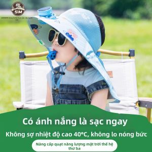 Mũ Visor Bảo Vệ Chống Nắng có Quạt Solar và Andai Rộng
