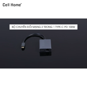 Bộ chuyển đổi mạng Gigabit 1000Mbps 2 trong 1 Type-C PD 100W USB-C sang RJ45 cho Chromecast Google TV HD / 4K