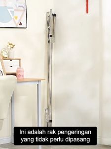 240CM Jemuran Baju Stainless Steel Single Jemuran Baju Lipat Stainless Steel Portable Jemuran Hanger