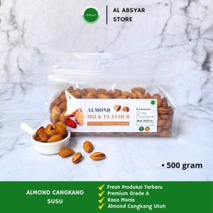 Almond Cangkang Susu Premium Al Absyar Organic Cemilan Sehat