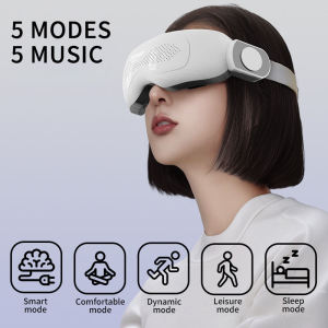 Jinkairui Eye Massager with Heat Steam & Vibrate Smart Eye Massager for Migraines with Vision Window Bluetooth Music Acupoint Massage Heated Eye Mask for Dry Eyes Eye Strain Dark Circles