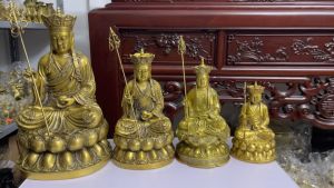 Tượng địa tạng vương bồ tát bằng đồng các cỡ cao 20cm 26cm 30cm 40cm