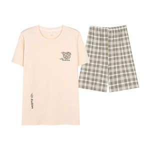 Bộ đồ ngủ nam MiiOW Cat Person làm bằng vải cotton tay ngắn mỏng thoải mái