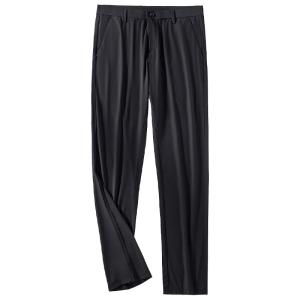 HENGYUANXIANG | Ice Silk Business Casual Mens Pants Summer Anti-Wrinkle Four-Dimensional Elastic Straight Leg Long Trousers Fashionable Dad Clothes