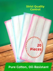 Thickened Bamboo Fiber Kitchen Cloth Oil Removal Dishwashing Cotton Thread Absorbent No Shedding Natural Household Cleaning Tool