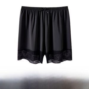 MiiOW | Womens Ice Silk Loose Comfortable Home Pants Safety Shorts Anti-Light Walking Briefs Breathable Anti-Roll Edge Sleepwear